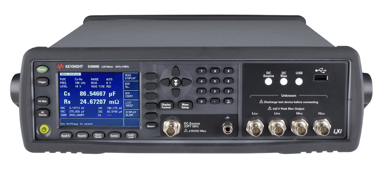 E4980BL LCR de Precisión 20 Hz a 300 kHz / 500 kHz / 1 MHz